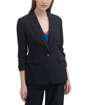 Calvin Klein Ruched-Sleeve Blazer