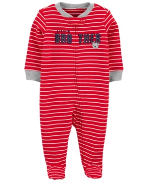 Baby Boys Little Brother 2-Way Zip Cotton Sleep Play