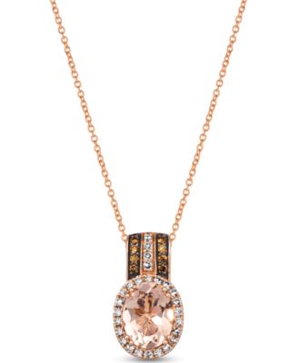 levian peach morganite necklace