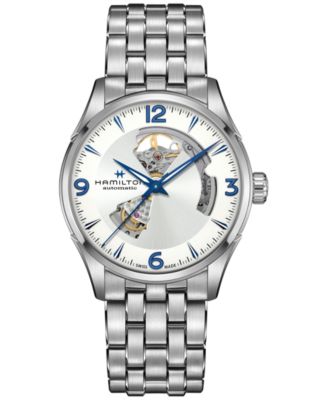 Hamilton - Men's Swiss Automatic Jazzmaster Open Heart Stainless Steel Bracelet Watch 42mm