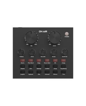 Tzumi On Air Wave Mixer - Multi Channel Interface Audio Equalizer With Sound Effects, Set Of 3 In Black