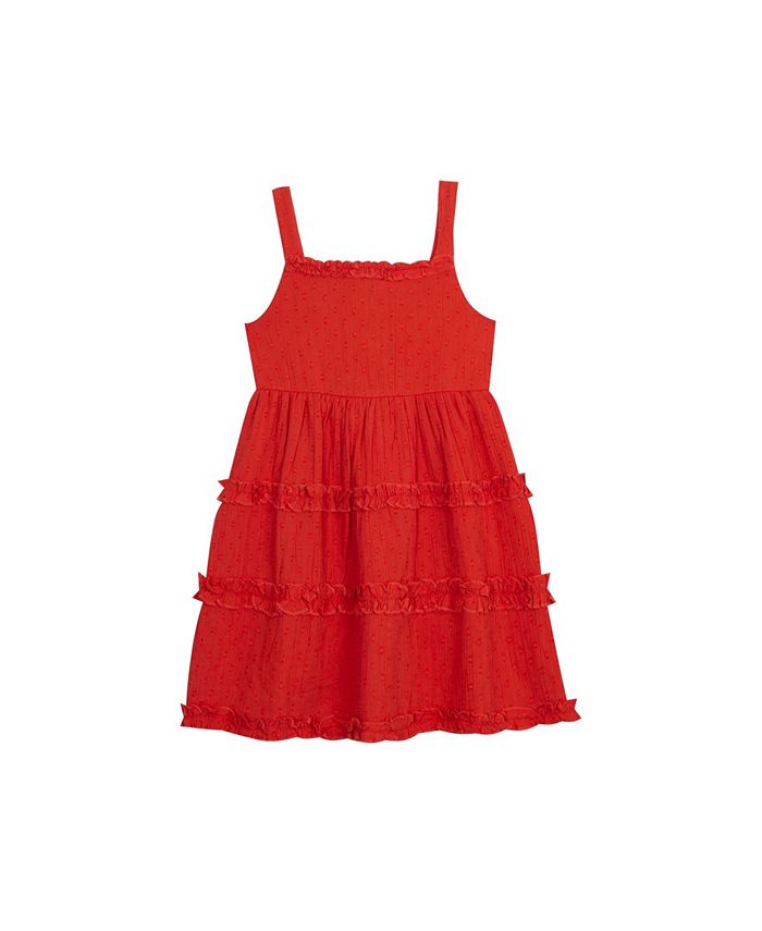 Rare Editions Little Girls Gauze Tiered Dress Macy s