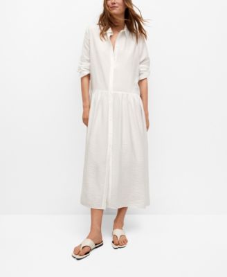 mango white midi dress