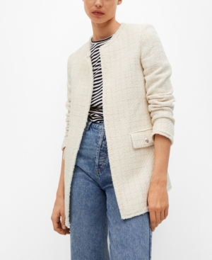 Mango Tweed Cotton Jacket