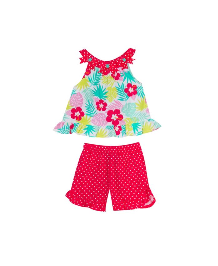 Rare Editions Toddler Girls Hawaiian Printed Knit Shorts, Set of 2 & Reviews - All Girls' Dresses - Kids - Macy's