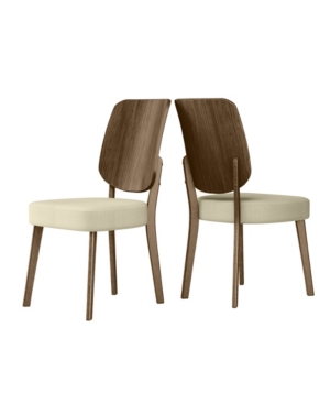 Samuelsson Mid Century Modern Armless Side Chair with Wood Back Set of 2