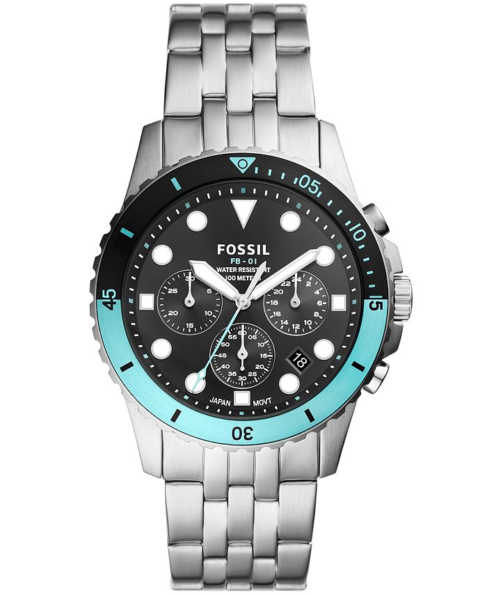 Fossil Men's FB-01 chronograph movement, stainless steel bracelet watch ...