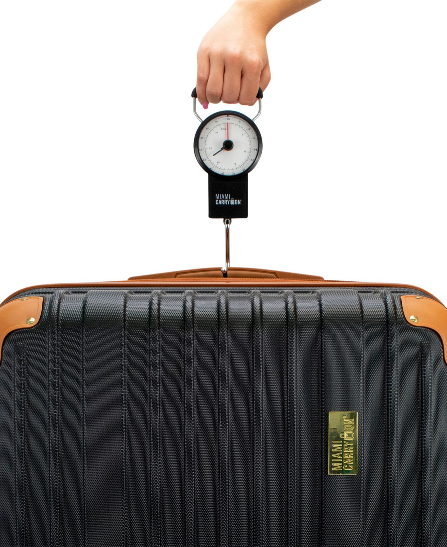 Чемоданы Miami CarryOn Mechanical Luggage Scale with Tape Measure, цвет: Чёрный — фото 2