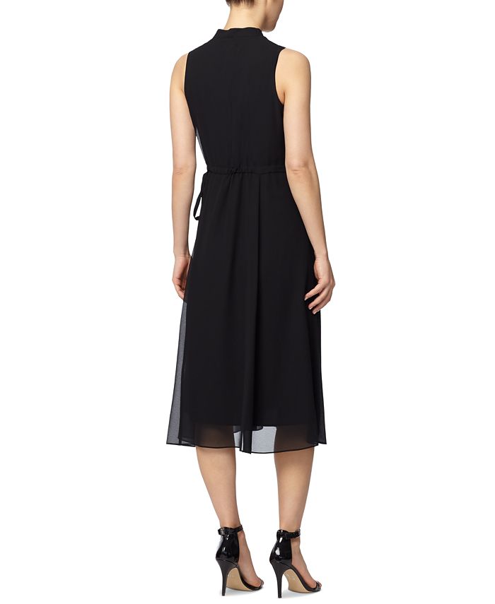 Anne Klein Split-Neckline Midi Dress - Macy's