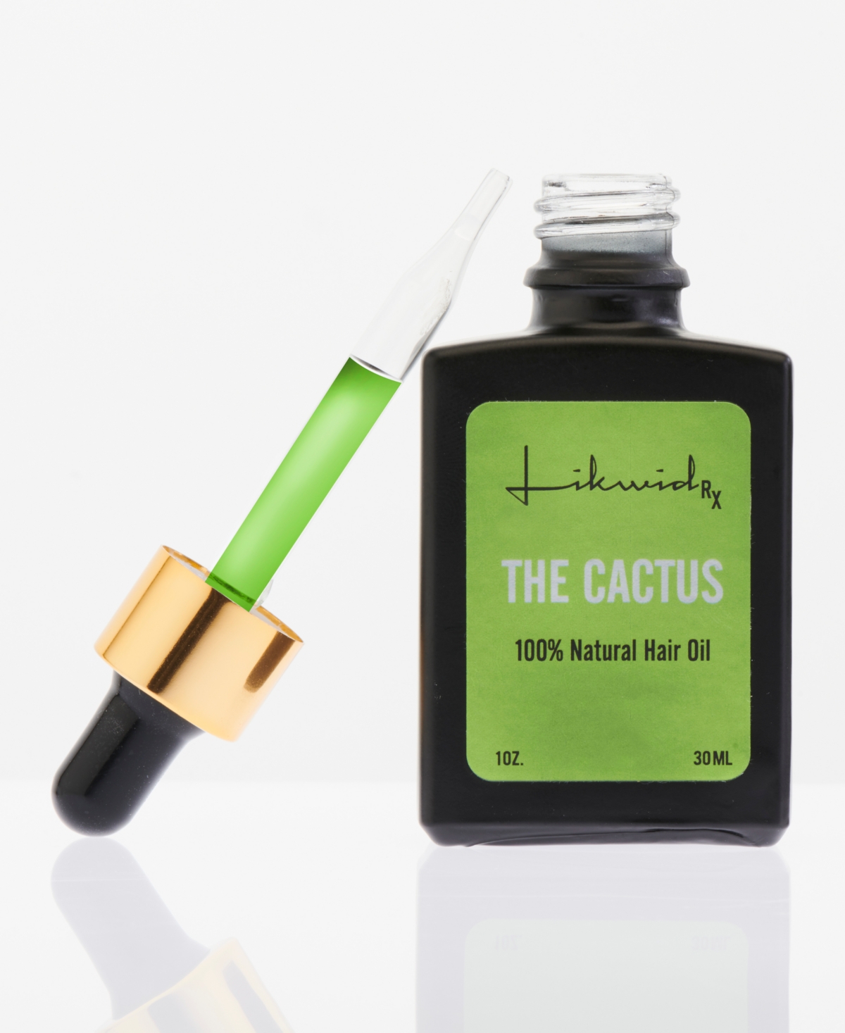The Cactus 100% Natural Hair Oil, 1 oz - Green