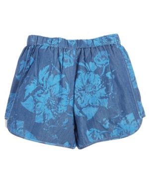 Big Girls Floral Tencel Denim Pull on Short