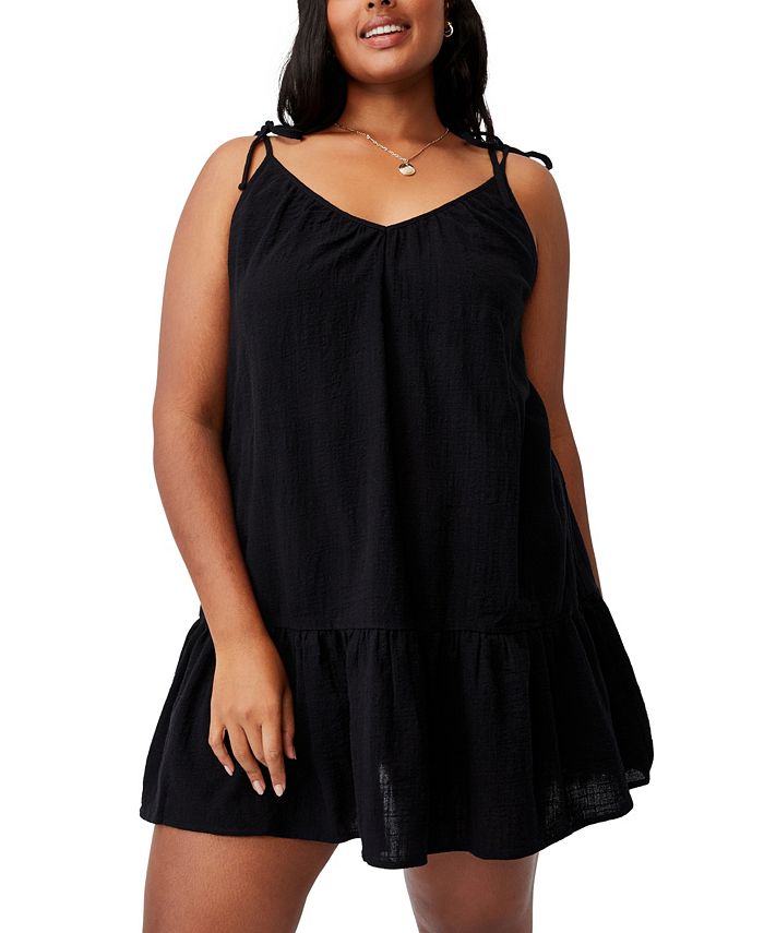 900000225 MaHeidi Tunic Slip Dress - Black