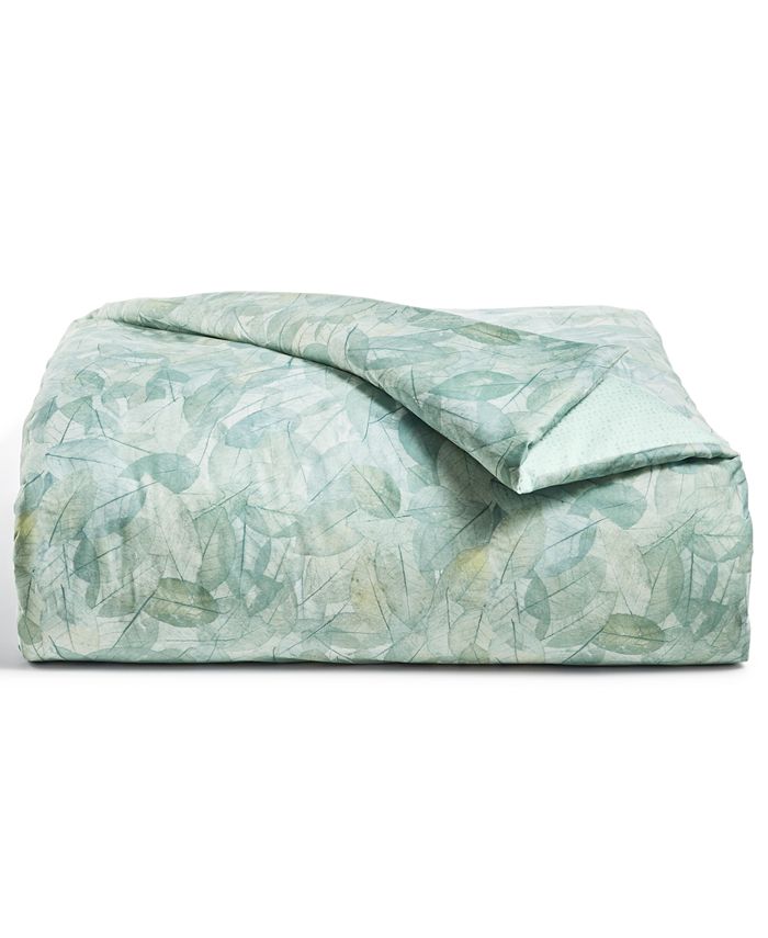 Hotel Collection Pressed Leaves Duvet Cover, Full/Queen, Created for