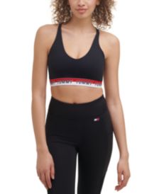 Strappy Logo-Band Low Impact Sports Bra