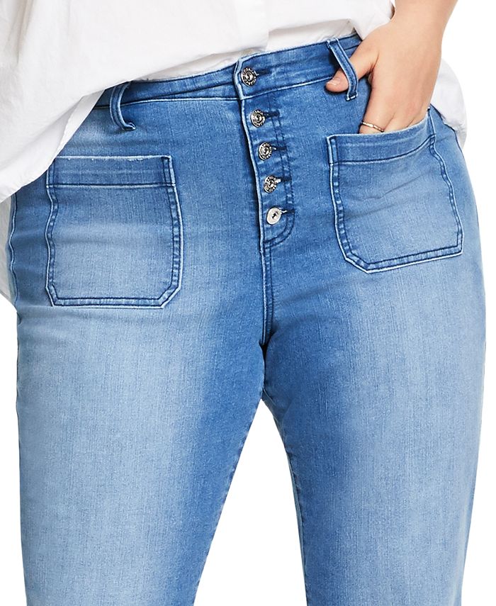 Style & Co Plus Size ButtonFly Bootcut Jeans, Created for Macy's Macy's