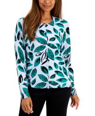 Karen Scott - Winter Rush Printed Cardigan