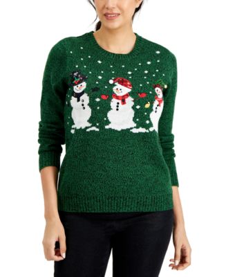 Karen Scott Snowman Trio Sweater, Created for Macy's - Macy's