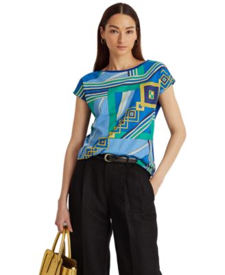 lauren ralph lauren geometric print top