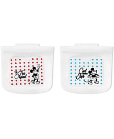 Mickey & Friends Silicone Reusable Sandwich Bags, Set of 2
