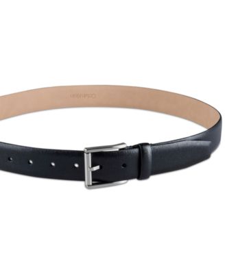 Men’s Textured Leather Roller Bar Buckle Belt