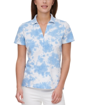 Calvin Klein Tie-Dye Cotton Polo Shirt