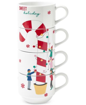 The Cellar Holiday Stackable Mugs, Set of 4, Created for Macy's - Macy's