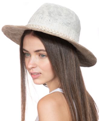 Chapeau Panama Femme Inc International Concepts - Tweed Colorblocké - Neuf Avec étiquettes