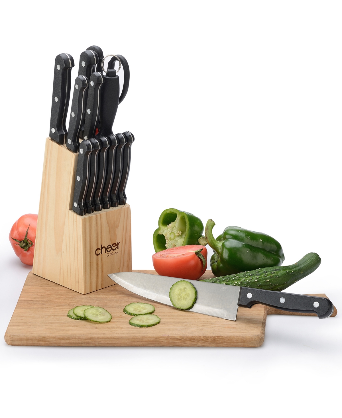 Kitchen Knife with Wooden Block, Set of 13