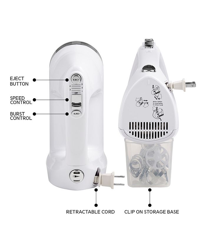 Kenmore 5speed Hand Mixer, Beater, Blender with Clipon Accessory