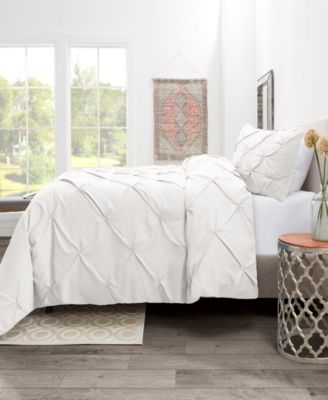 Pinch Pleat 3-Pc. Duvet Cover Set, Queen