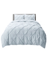 Nestl Bedding 2 Piece Pinch Pleat Duvet Cover Set, Twin - Ice Blue