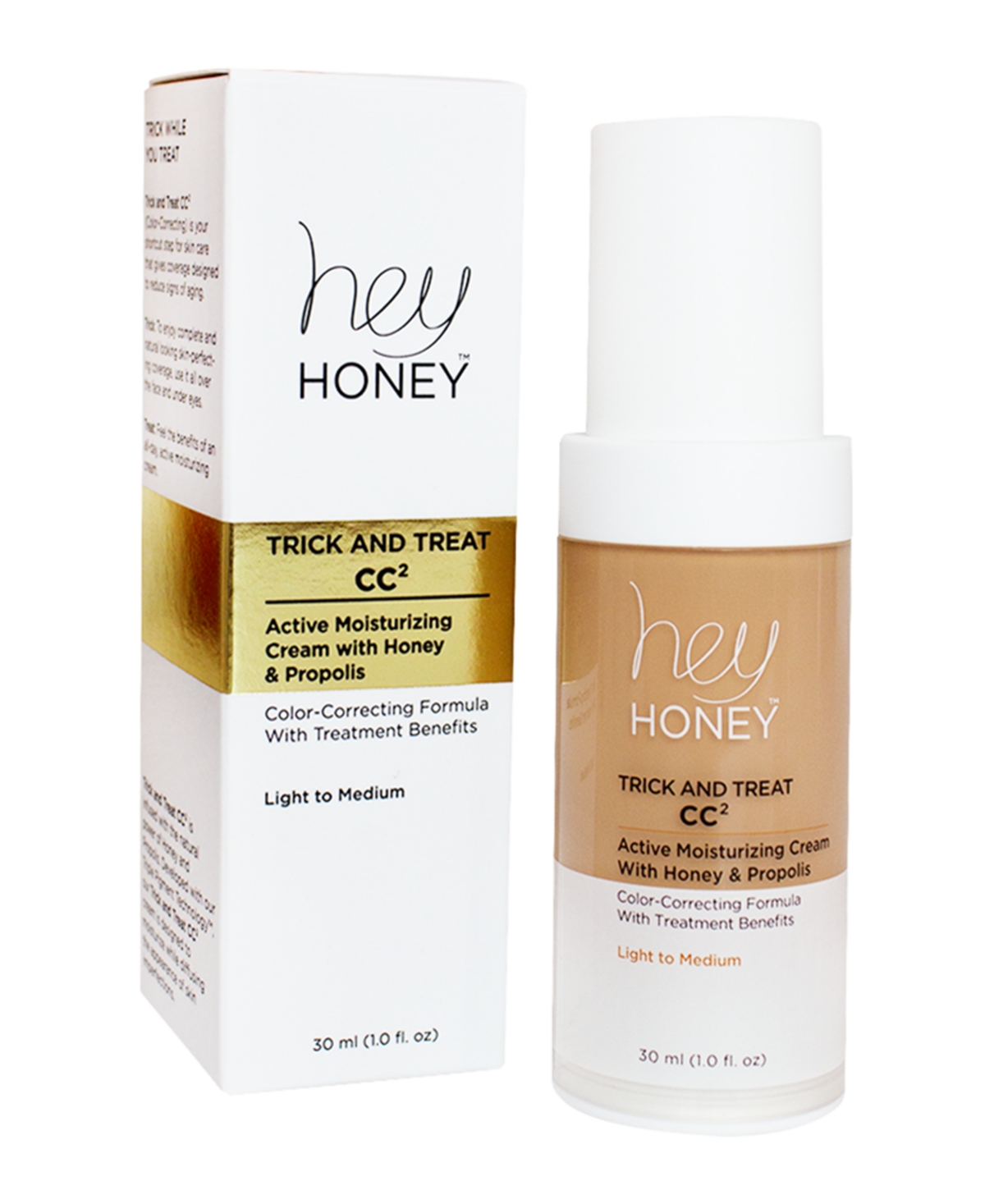 Hey Honey Trick and Treat CC2 Cream Active Moisturizing Color Correcting Cream with Honey and Propolis, 30 ml