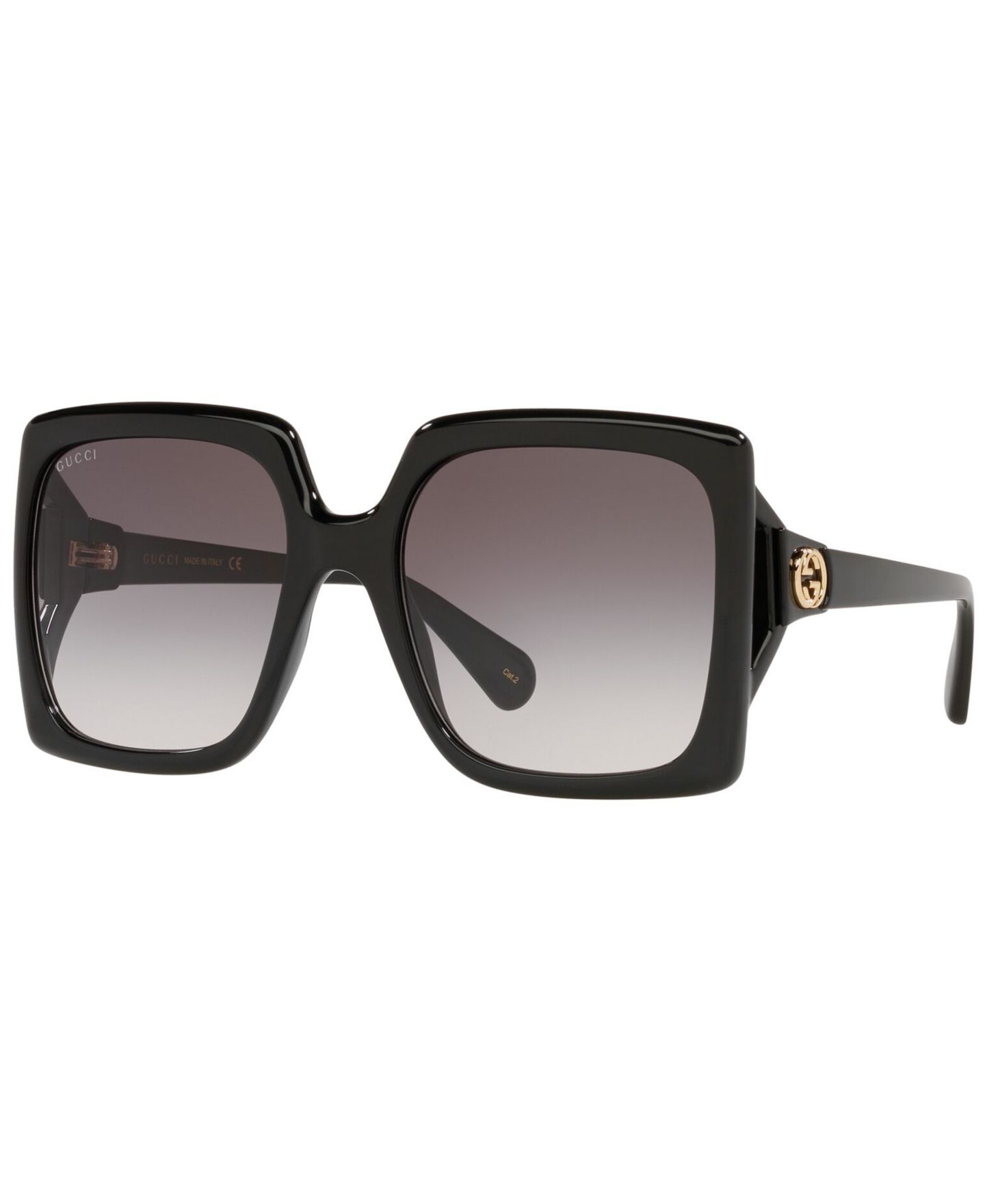 Женские солнцезащитные очки Gucci Sunglasses, GG0876S, цвет: Чёрный / Серый — фото 1