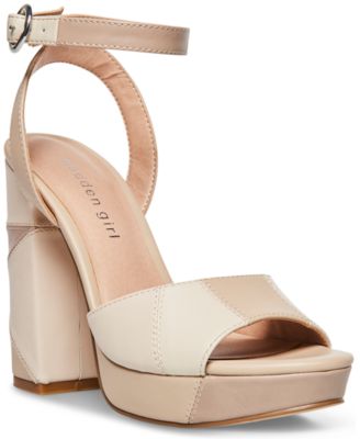 Madden Girl Skyy Heeled Platform Sandal - Women's Ankle Strap Patchwork Sandals - View #6