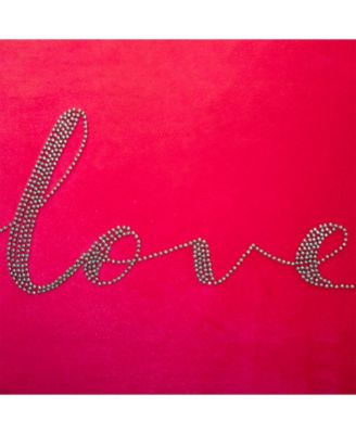 Celebrations Beaded Love Lumbar Decorative Pillow, 12" x 18"