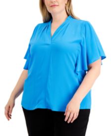 Plus Size Pleat-Front Top