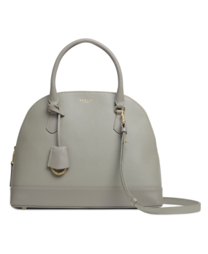 Radley London Anchor Mews Medium Leather Dome Satchel In Willow