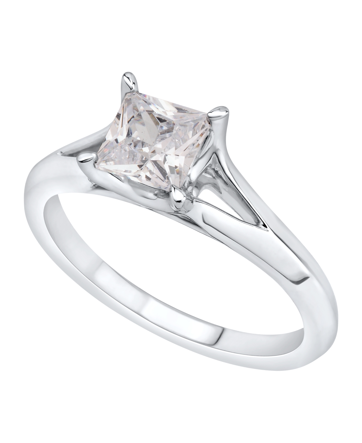Gia Certified Diamonds Gia Certified Diamond Princess Solitaire Engagement Ring (1 1/2 ct. t.w.) in 14K White Gold