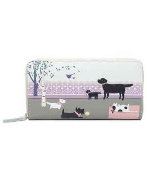 Radley London Radley And Friends Weekend Walkies Large Leather Wallet In Grey ModeSens