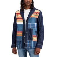 Sun + Stone Mens Nial Regular-Fit Patchwork Jacket Deals