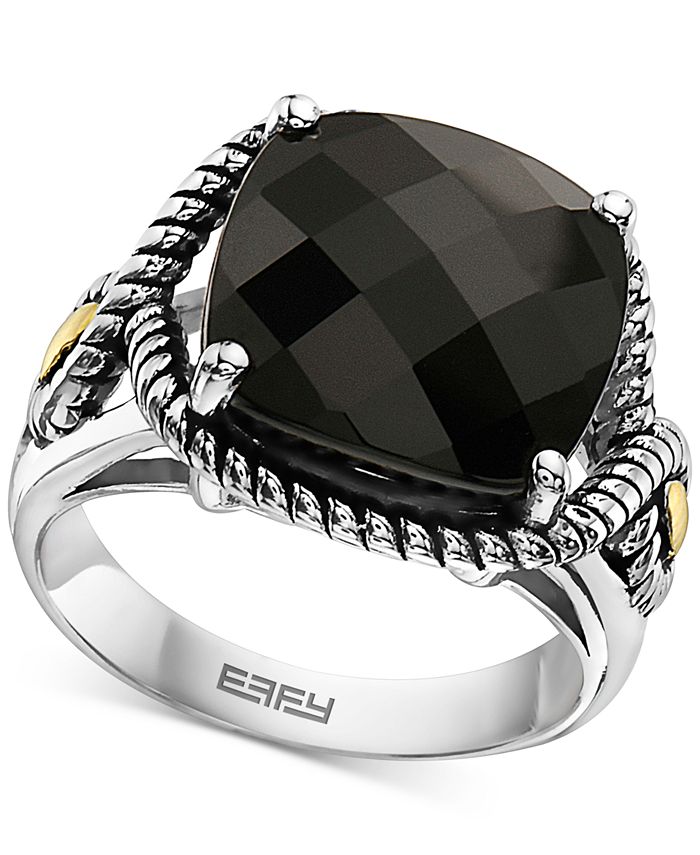 EFFY Collection - Onyx Statement Ring in Sterling Silver & 18k Gold