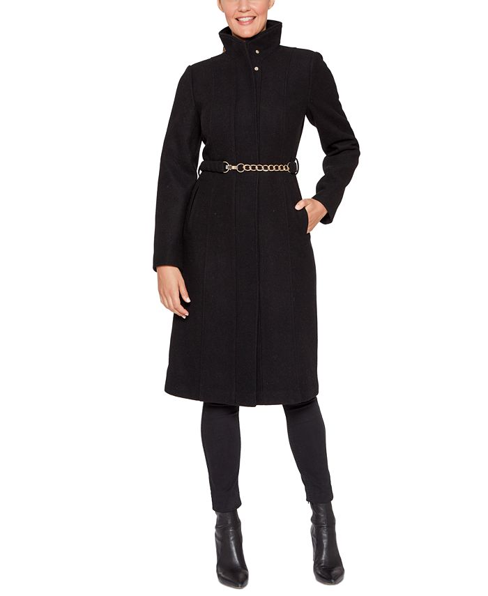 Vince Camuto Women's Chain Belted Maxi Coat & Reviews Coats & Jackets