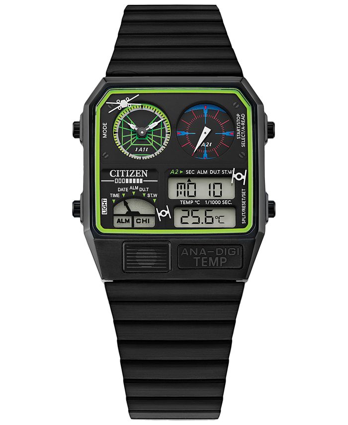 Citizen Trench Run Analog-Digital Black Stainless Steel Bracelet