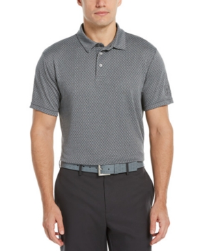 Pga Tour Men's Birdseye Argyle Jacquard Polo Shirt