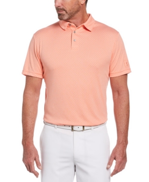 Pga Tour Men's Birdseye Argyle Jacquard Polo Shirt