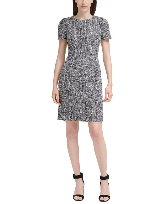 Calvin Klein Tweed Sheath Dress & Reviews - Dresses - Women - Macy's