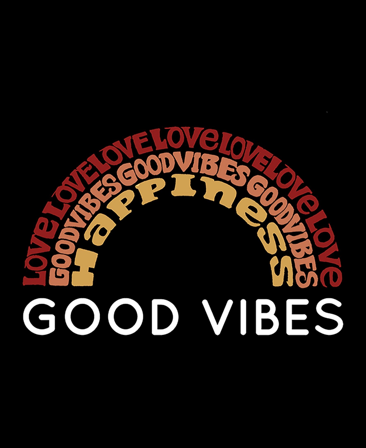 Men's Good Vibes Word Art Long Sleeve T-shirt