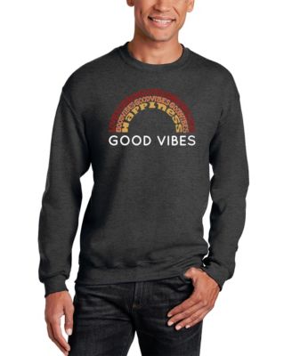 Men's Good Vibes Word Art Crewneck Sweatshirt
