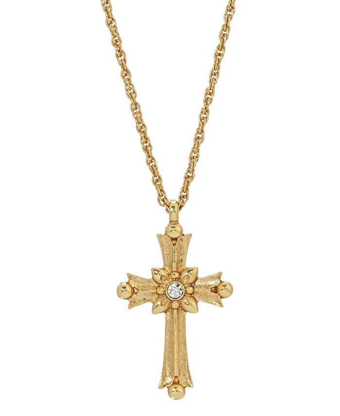 Macys gold cross pendant clearance