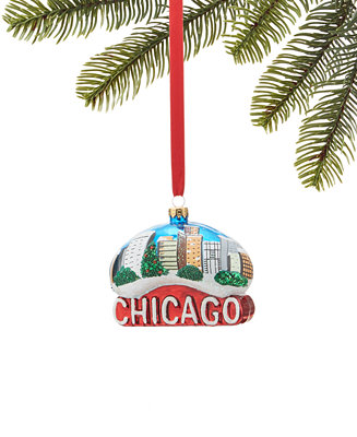 Macy's Holiday Lane Chicago Walnut Room Glass Christmas Ornament 2019 